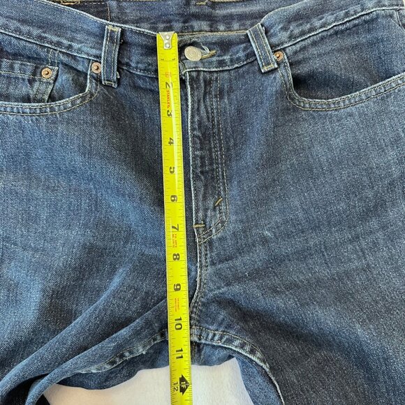 Levis Womens 577 Lower Rise Loose Fit Crop Vtg Y2K Size 10 Mis M Blue USA Made - Picture 12 of 13